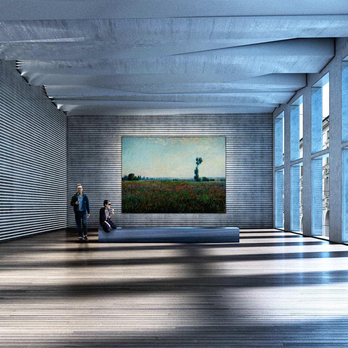 Rendering for interior architectural project - Museum